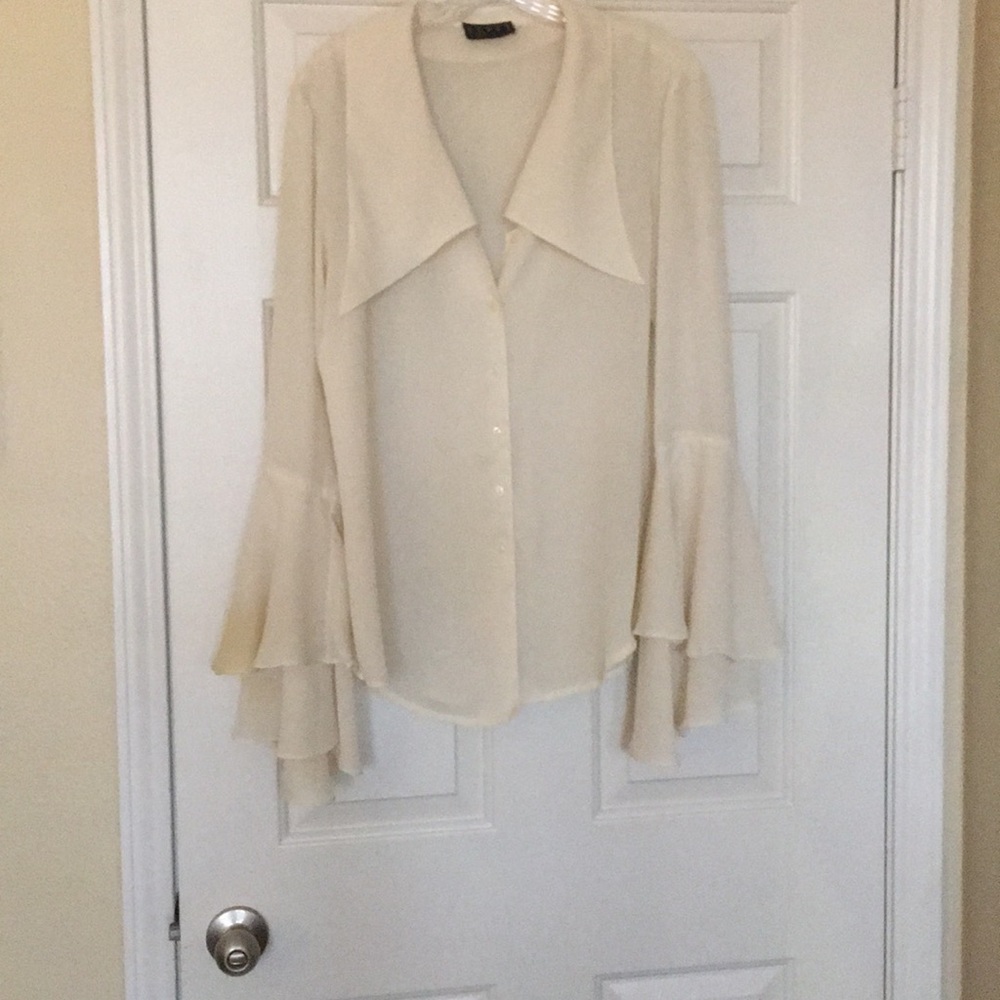 Cream crepe poets blouse